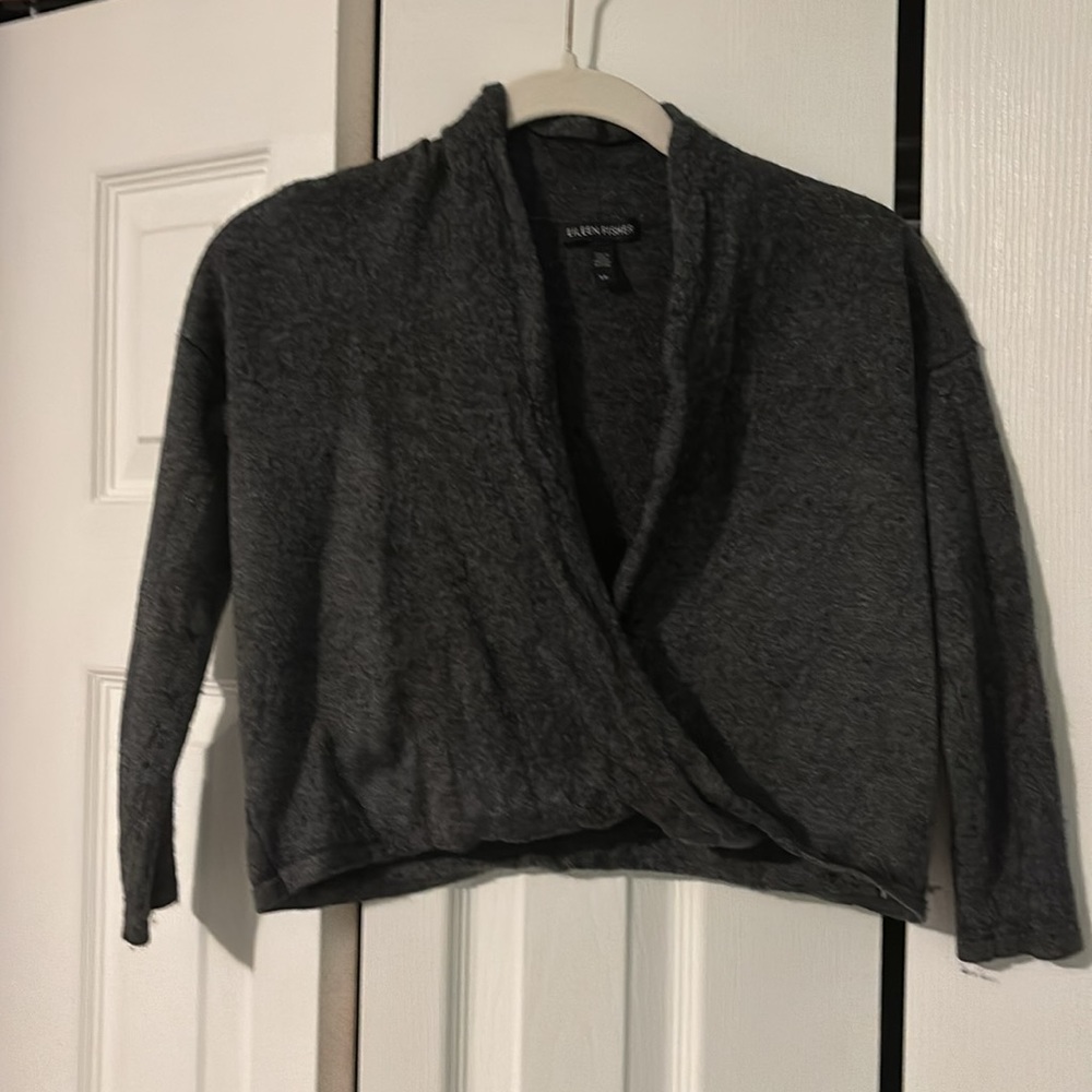 Eileen Fisher grey petite size small sweater